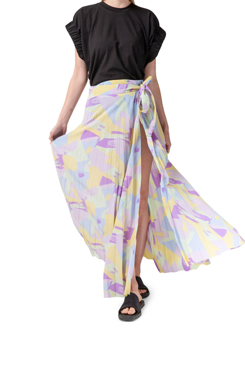 Handmade Pleated wrap skirt DeadStock