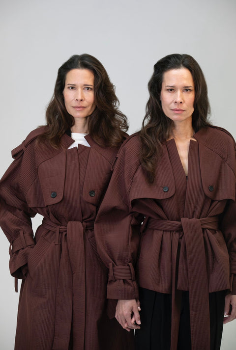 Wrinkled Trench Coat