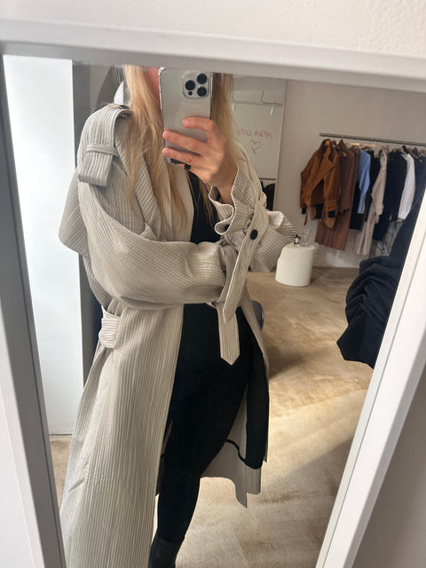 Wrinkled Trench Coat