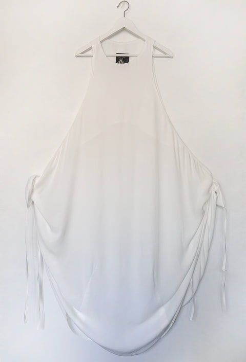 Summer viscose dress in Off white
