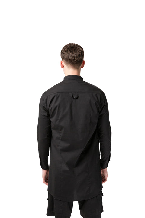 Men’s simple shirt extended length