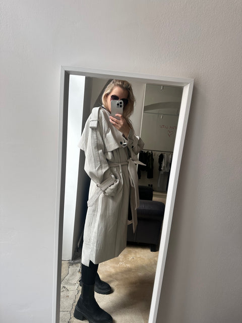 Wrinkled Trench Coat
