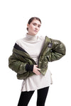 Camouflage Puffer Bomber