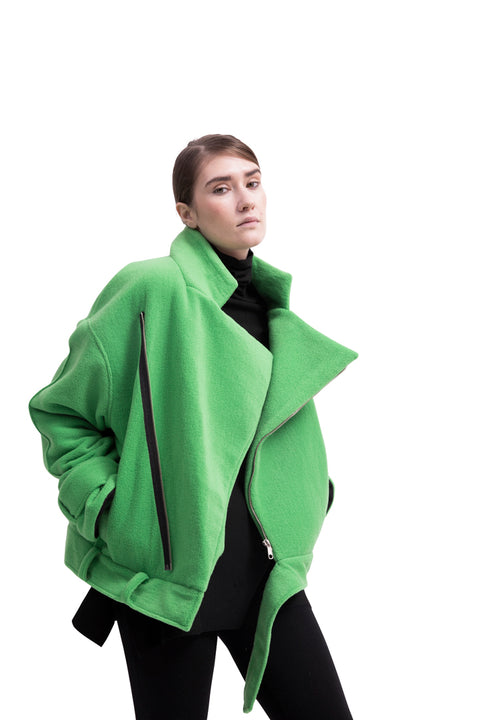 Plush Poison Green Oversized Jacket