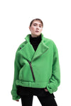 Plush Poison Green Oversized Jacket