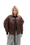 Camouflage Quilted Puffer Bomber