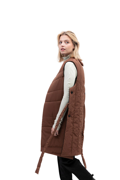 Women’s Versatile Puffer Vest and Puffer Scarf - set